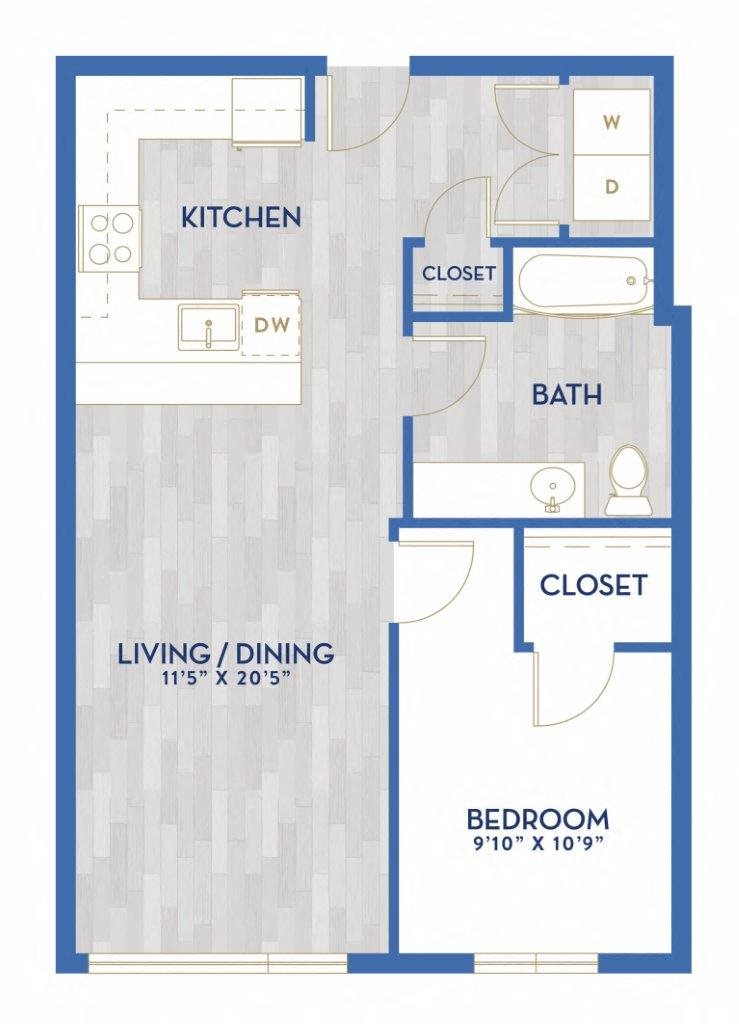 C3A - One Bedroom floor plan
